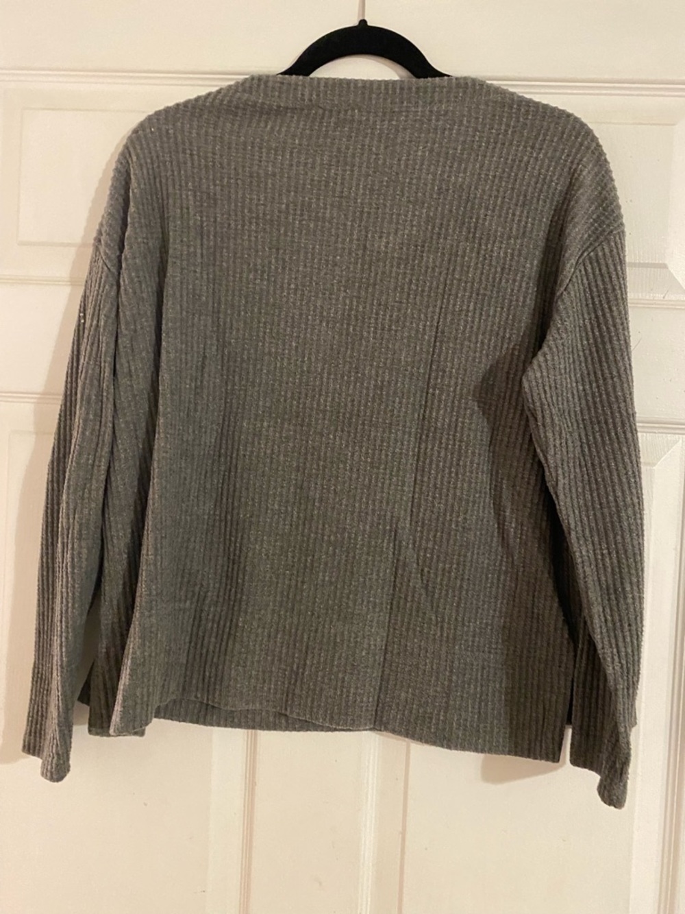 Splendid Gray Ribbed Knit Sweater - Picture 2 of 3